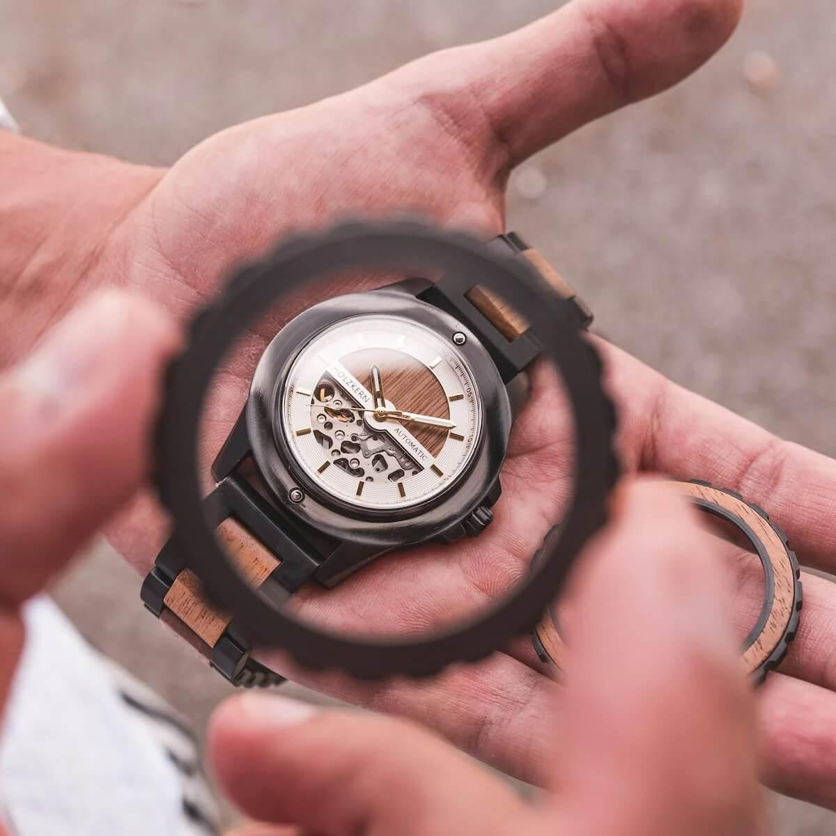 HOLZKERN | Franz Josef Vast Herren Automatikuhr